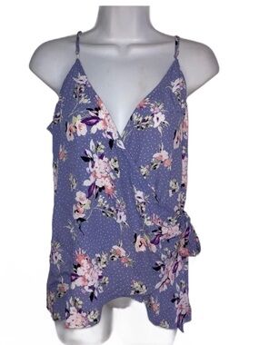 Express Floral Sleeveless Wrap Top XL*